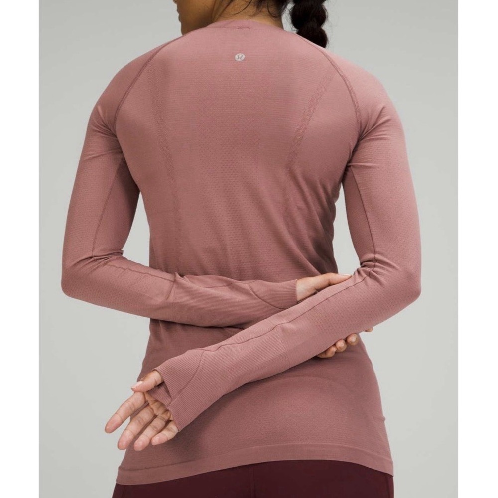 Lululemon Swiftly Tech Long Sleeve Shirt Size 4 Hip Length Dusty Pink Excellent